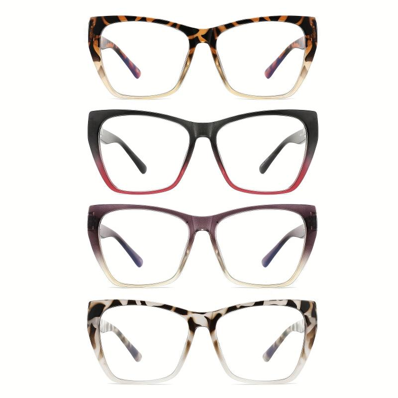 4pcs Anti Light Glasses Butterfly Frame Spring Hinge Reader Anti glare