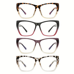 4pcs Anti Light Glasses Butterfly Frame Spring Hinge Reader Anti glare