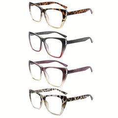 4pcs Anti Light Glasses Butterfly Frame Spring Hinge Reader Anti glare