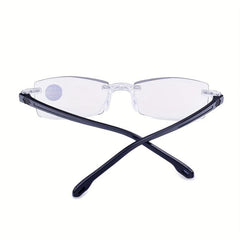 Light Blocking Reading Glasses Shell Oval Plastic Frameless Comfortable Wear