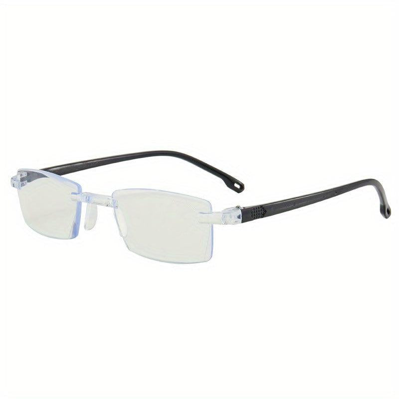Light Blocking Reading Glasses Shell Oval Plastic Frameless Comfortable Wear