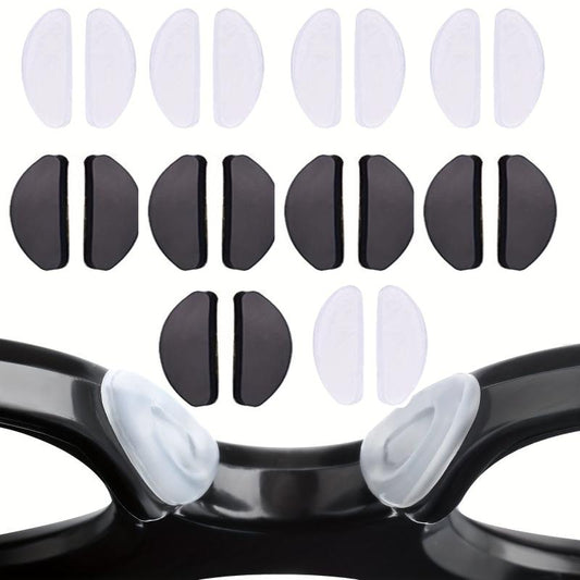10Pairs Silicone Adhesive Glasses Nose Pads Non Slip Relieve Stress For Glasses