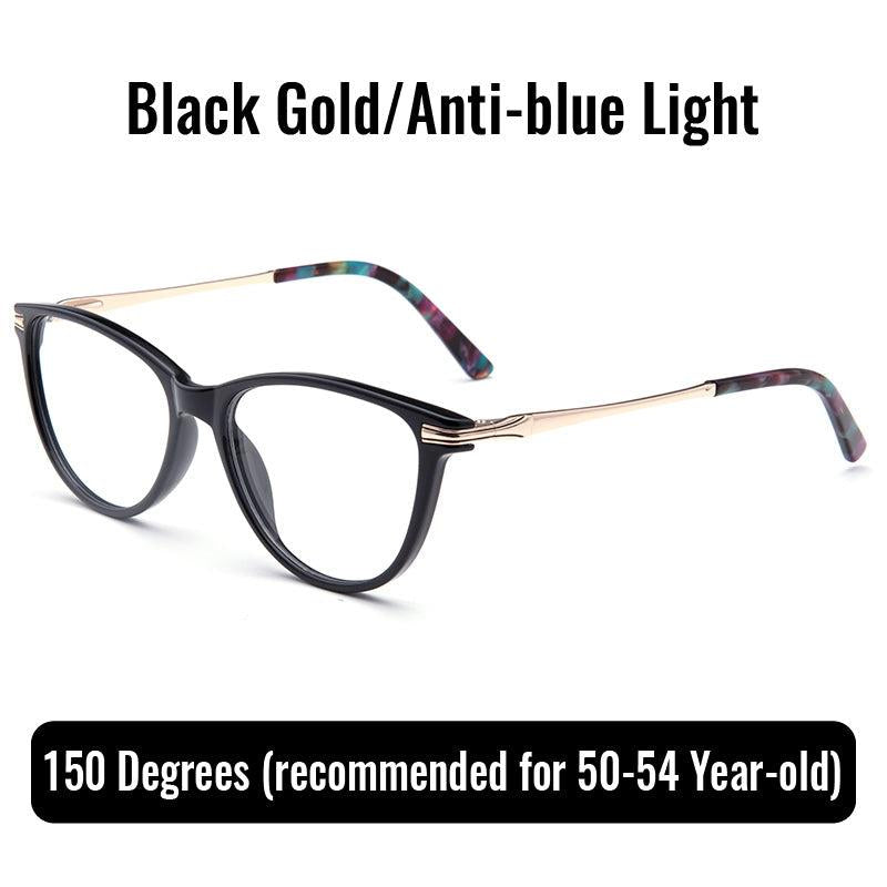 Women's Anti Light Reading Glasses with Tr90 Frame & Metal Spring Hinge