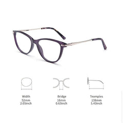 Women's Anti Light Reading Glasses with Tr90 Frame & Metal Spring Hinge