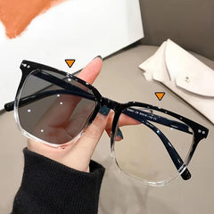 Light Sensing Glasses Large Frame Net Red Anti Light Changing Glasses