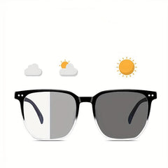 Light Sensing Glasses Large Frame Net Red Anti Light Changing Glasses