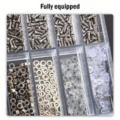 1000 Pcs Eyeglasses Screw Set Nose Bridge Support Leg Nuts Rimless Spacer Cap