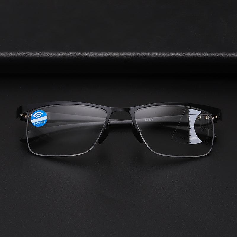 Square Frame Progressive Lens Eyeglasses