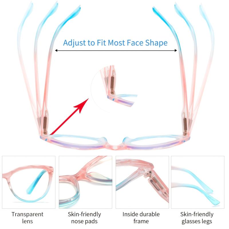Women's Light Blocking Reading Glasses with Spring Hinge