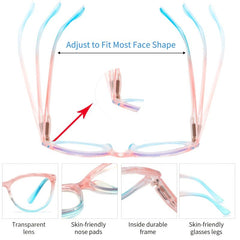 Women's Light Blocking Reading Glasses with Spring Hinge