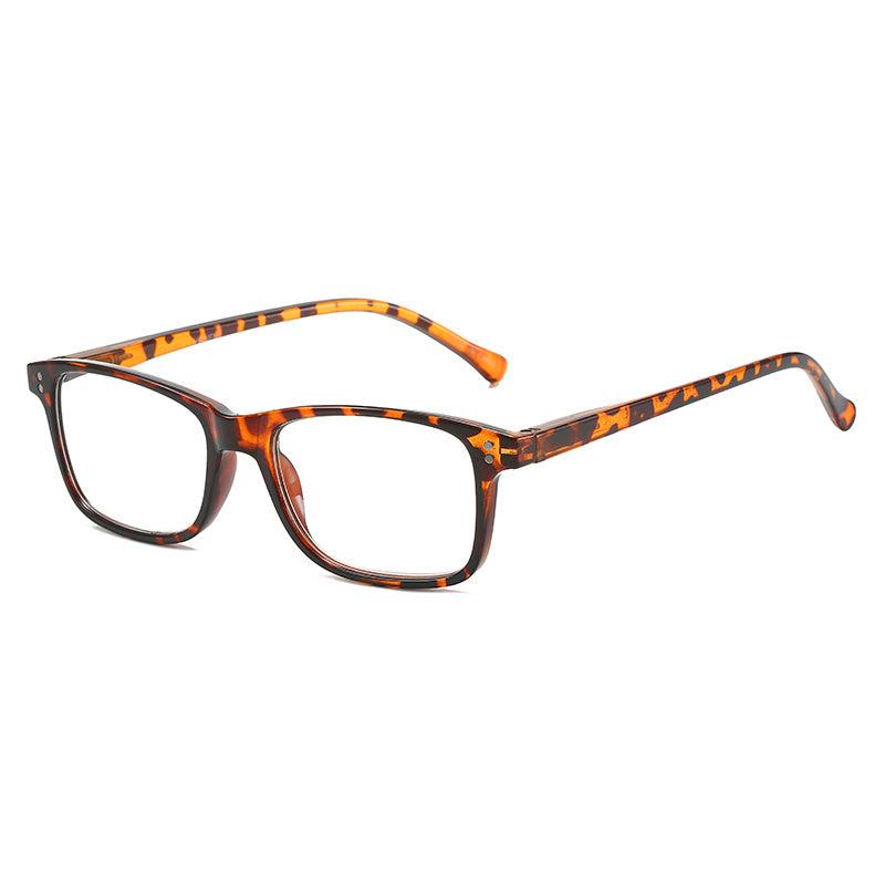 Readers Spring Hinge Squared Frame Glasses For Men And Women