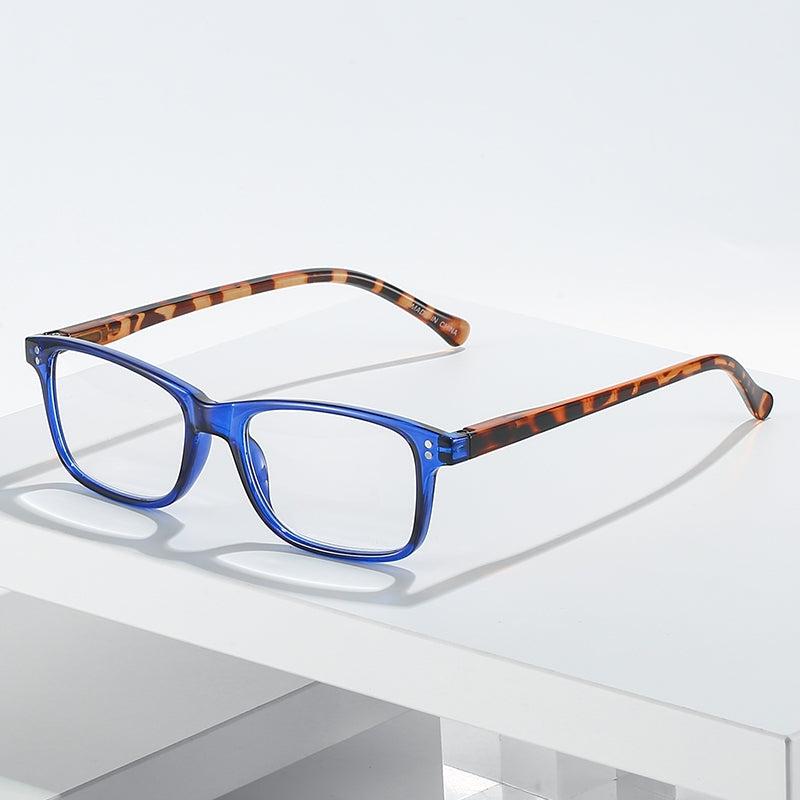 Readers Spring Hinge Squared Frame Glasses For Men And Women