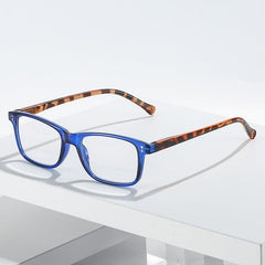 Readers Spring Hinge Squared Frame Glasses For Men And Women