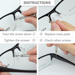 5 Pairs 15mm Soft Silicone Nose Pads Eyeglass Repair Kit