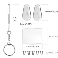 5 Pairs 15mm Soft Silicone Nose Pads Eyeglass Repair Kit