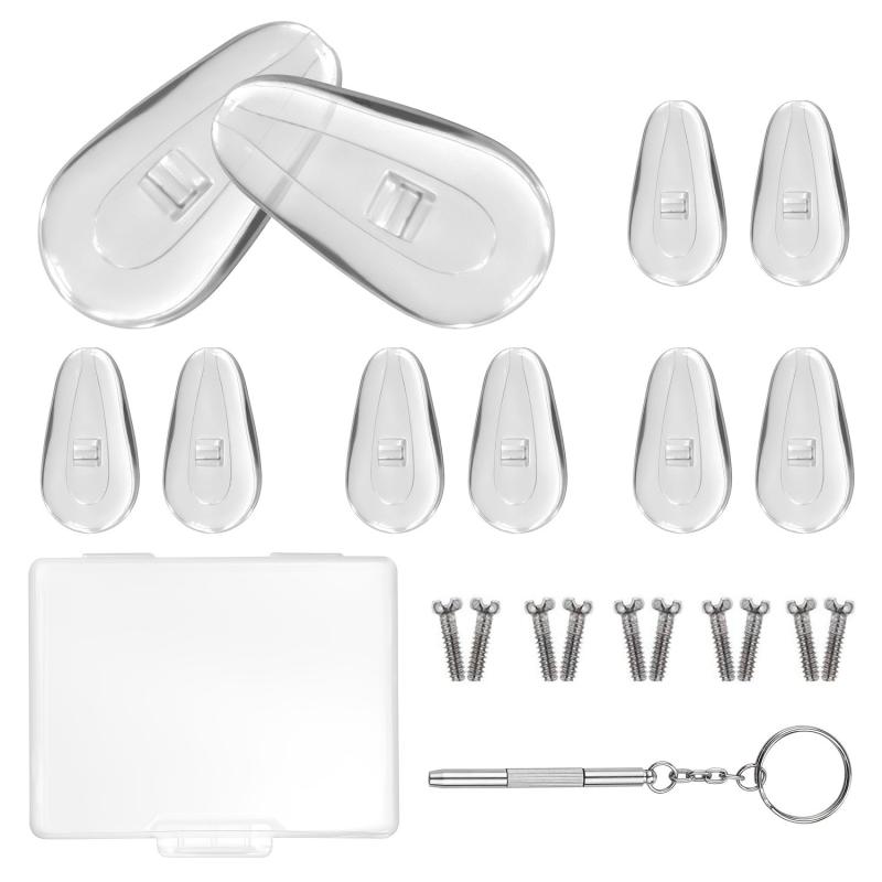 5 Pairs 15mm Soft Silicone Nose Pads Eyeglass Repair Kit