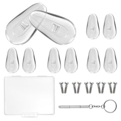 5 Pairs 15mm Soft Silicone Nose Pads Eyeglass Repair Kit