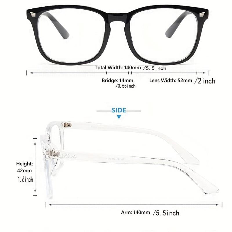 Light Blocking Glasses 2 Pack for Eye Strain & UV Glare Protection