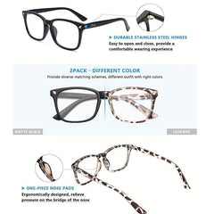 Light Blocking Glasses 2 Pack for Eye Strain & UV Glare Protection