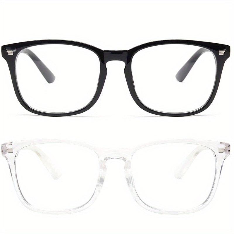 Light Blocking Glasses 2 Pack for Eye Strain & UV Glare Protection