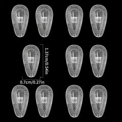 30Pairs Oval Silicone Anti Slip Nose Pads for Glasses