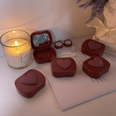 Portable 3D Love Lens Case for Travel & Office Use