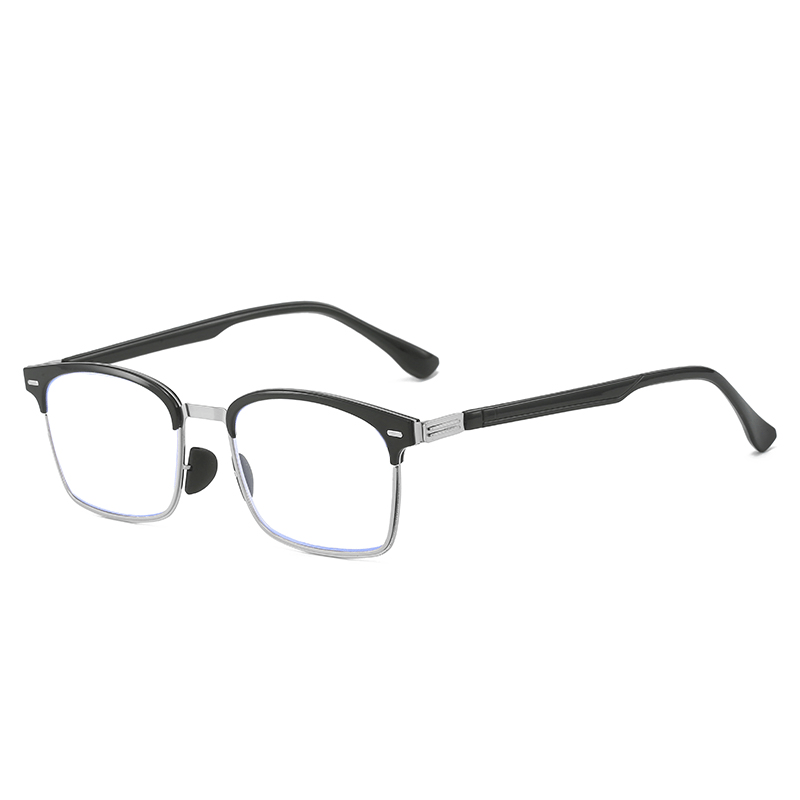 Metal Full Rim Light Blocking Presbyopia Reading Glasses