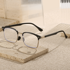 Metal Full Rim Light Blocking Presbyopia Reading Glasses
