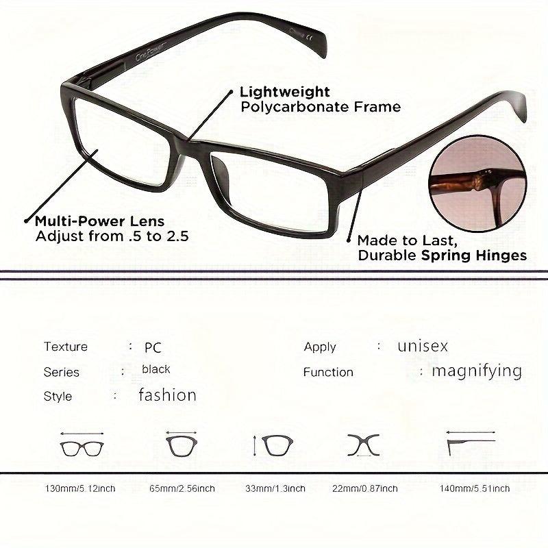 Autofocus Multifocal Readers Glasses Resin Presbyopic Eyeglasses