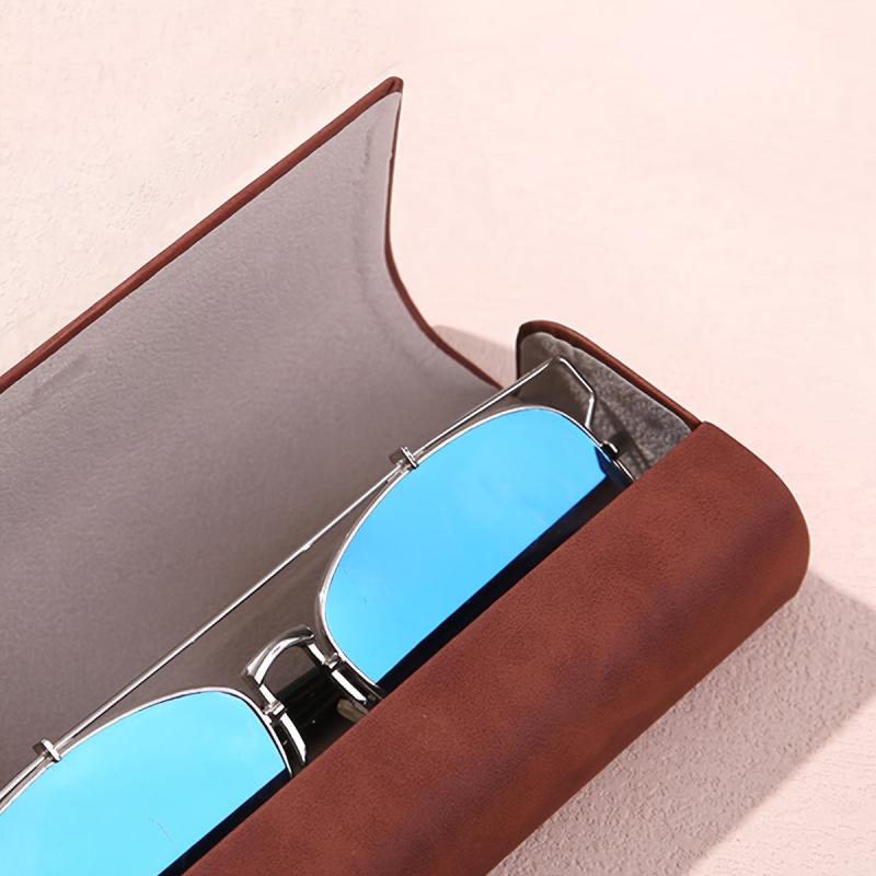 Retro PU Leather Glasses Case Sunglasses Case Pressure-resistant Eye Storage Box