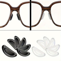 5Pairs Adhesive D-Shaped Non-Slip Silicone Nose Pads for Glasses