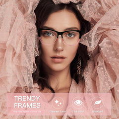 4Pack Light Blocking Glasses Women's Butterfly Frame Computer Readers