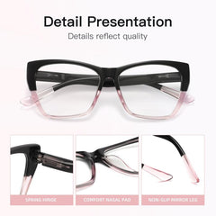 4Pack Light Blocking Glasses Women's Butterfly Frame Computer Readers