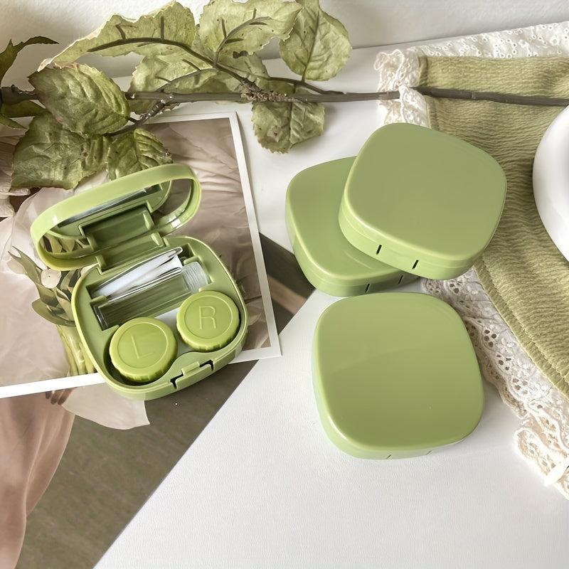 Green Sen Style Glasses Case Portable Lens Case