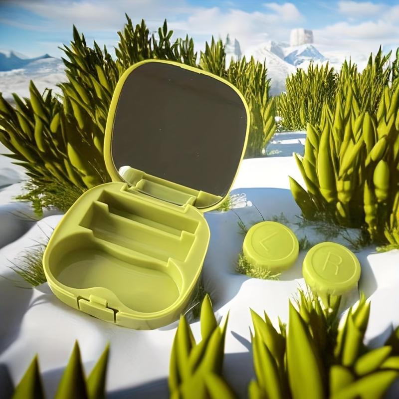 Green Sen Style Glasses Case Portable Lens Case