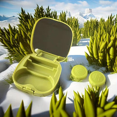 Green Sen Style Glasses Case Portable Lens Case