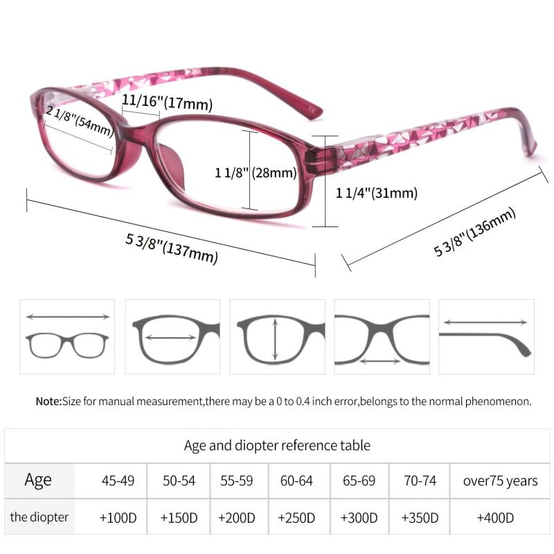 Women's Spring Hinge Light Reading Glasses