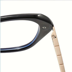 Light Resistant Glasses Cat Eye Frame Flat Lenses