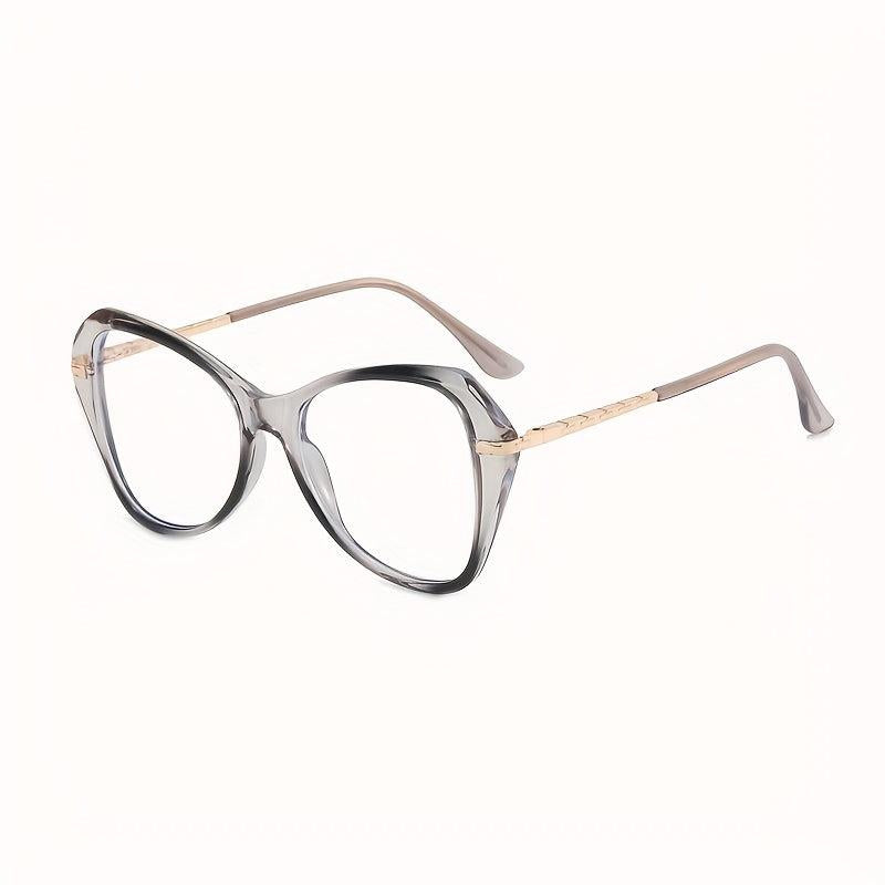 Light Resistant Glasses Cat Eye Frame Flat Lenses