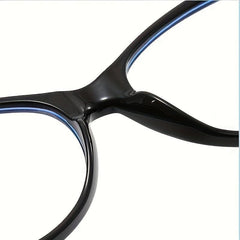 Light Resistant Glasses Cat Eye Frame Flat Lenses