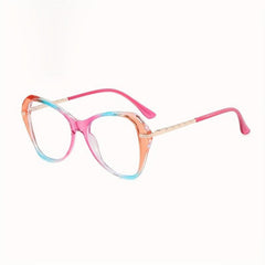 Light Resistant Glasses Cat Eye Frame Flat Lenses