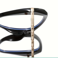 Light Resistant Glasses Cat Eye Frame Flat Lenses