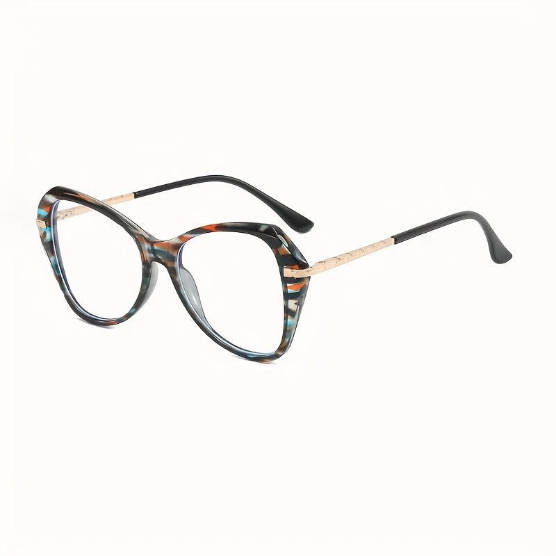 Light Resistant Glasses Cat Eye Frame Flat Lenses