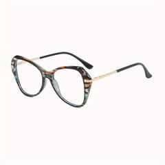 Light Resistant Glasses Cat Eye Frame Flat Lenses
