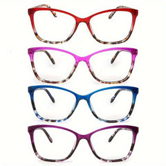 Square Anti Light Reading Glasses for Men Women - Computer Readers Eyeglasses