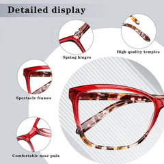 Square Anti Light Reading Glasses for Men Women - Computer Readers Eyeglasses