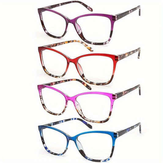 Square Anti Light Reading Glasses for Men Women - Computer Readers Eyeglasses