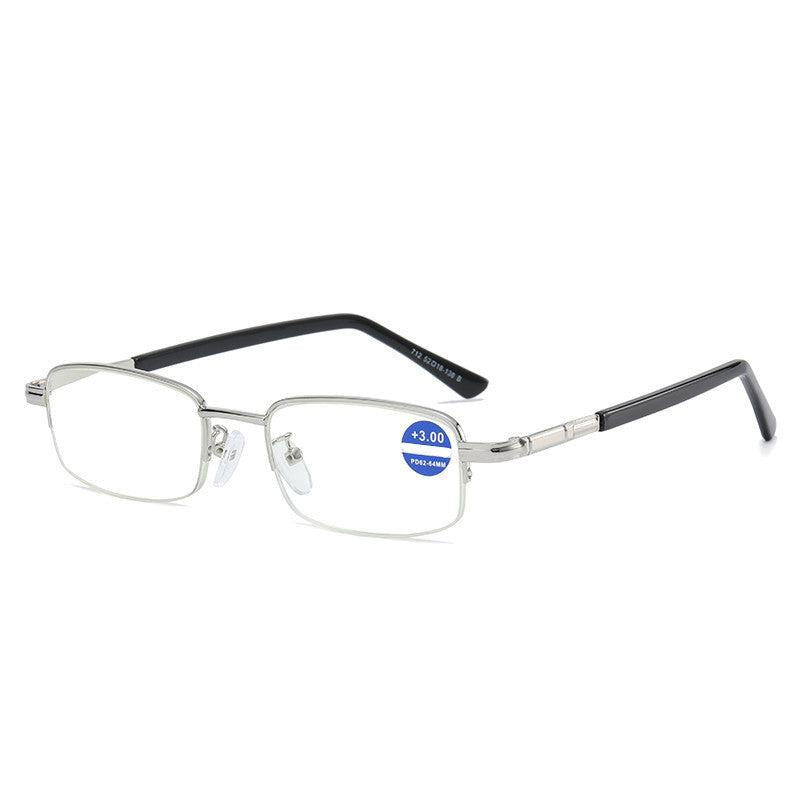 Metal Frame Light Blocking Reading Glasses 1.0-4.0 for Office Gaming