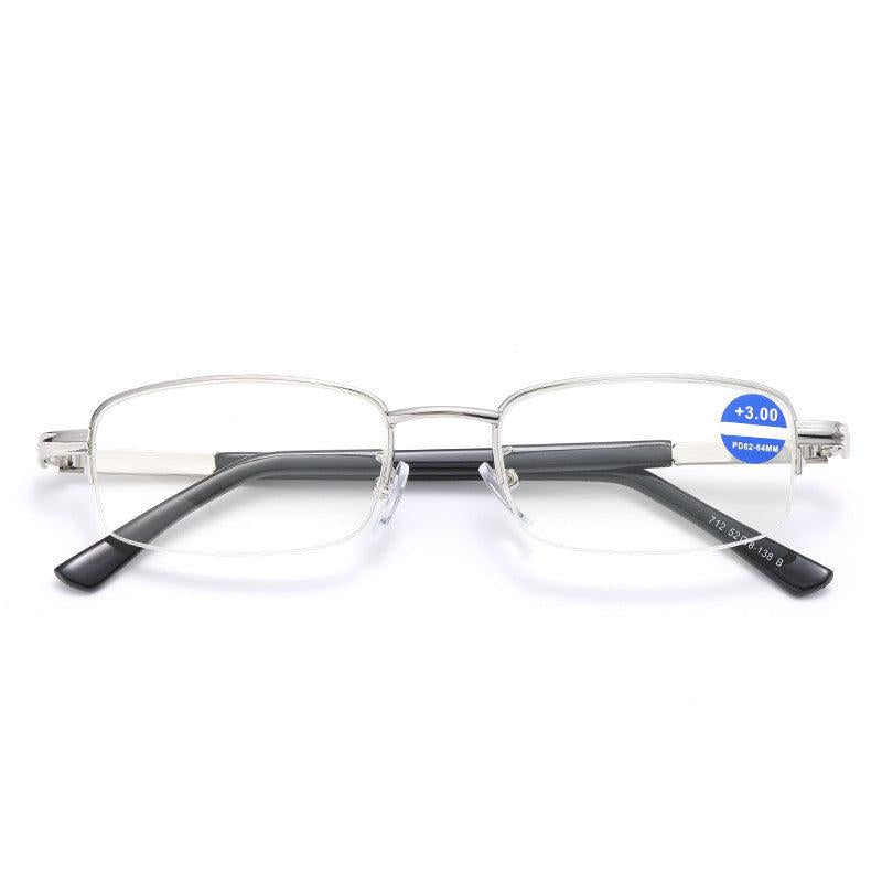 Metal Frame Light Blocking Reading Glasses 1.0-4.0 for Office Gaming