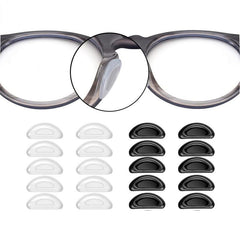 20 Pairs Eyeglass Nose Pads Soft Silicone Adhesive Glasses Anti Slip